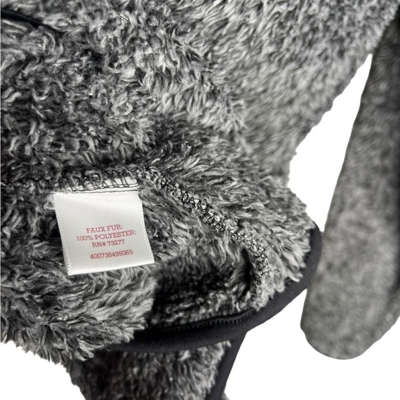 Womens So Heritage Gray And Black faux fur full zip jacket Sz S - Picture 7 of 7